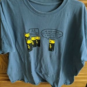AA Battery Meeting | Adult | Graphic | Comedy | Funny T-Shirt | 2XL